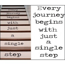 Stair Riser Stickers Every Journey Begins Single Step Cut Vinyl Decal Transfer   232445911829